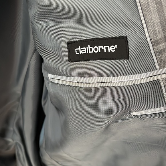 Claiborne Gray Checked Sport Coat - Picture 3 of 3